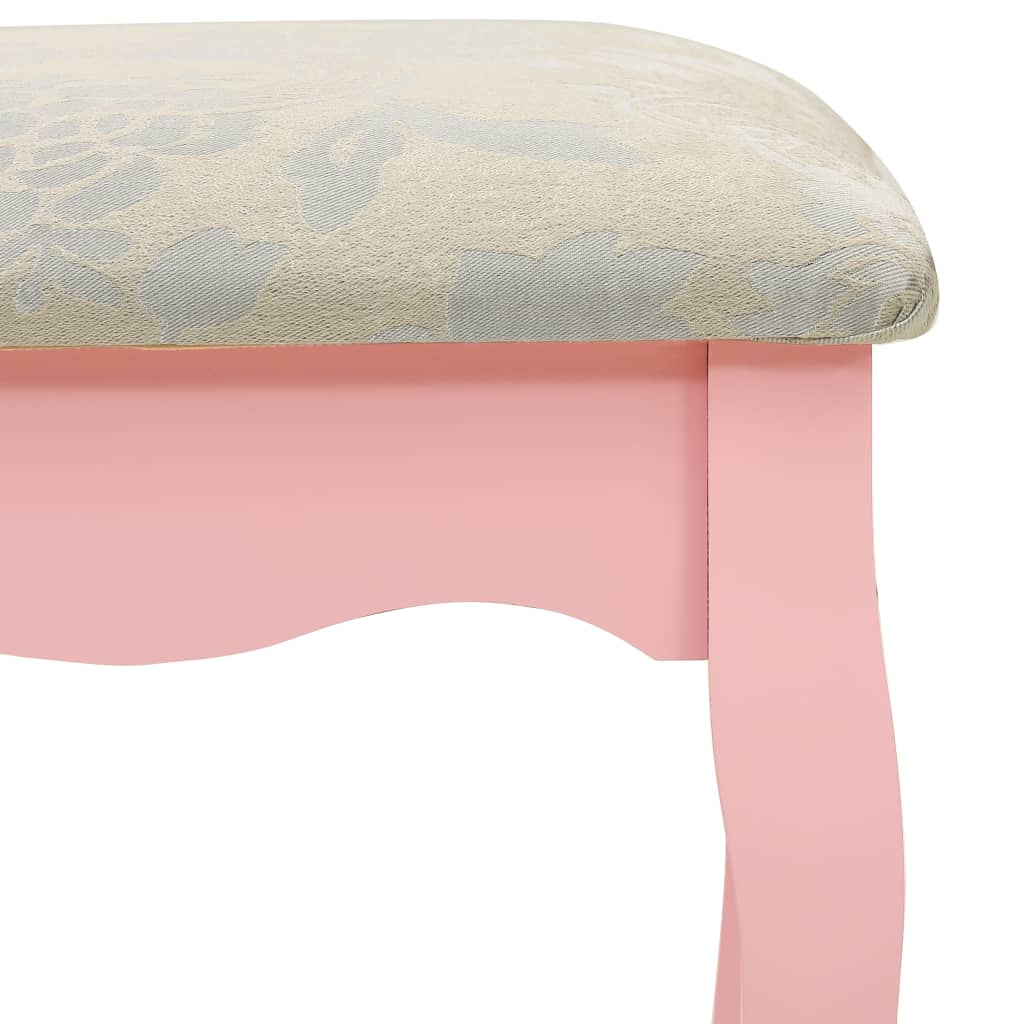 Kaptafelset met kruk 75x69x140 cm paulowniahout roze is nu te koop bij PeponiXL, paradijselijk wonen!