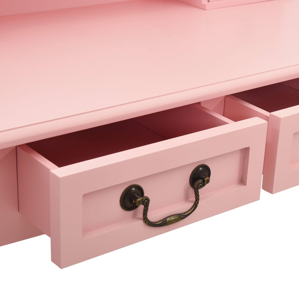 Kaptafelset met kruk 80x69x141 cm paulowniahout roze is nu te koop bij PeponiXL, paradijselijk wonen!