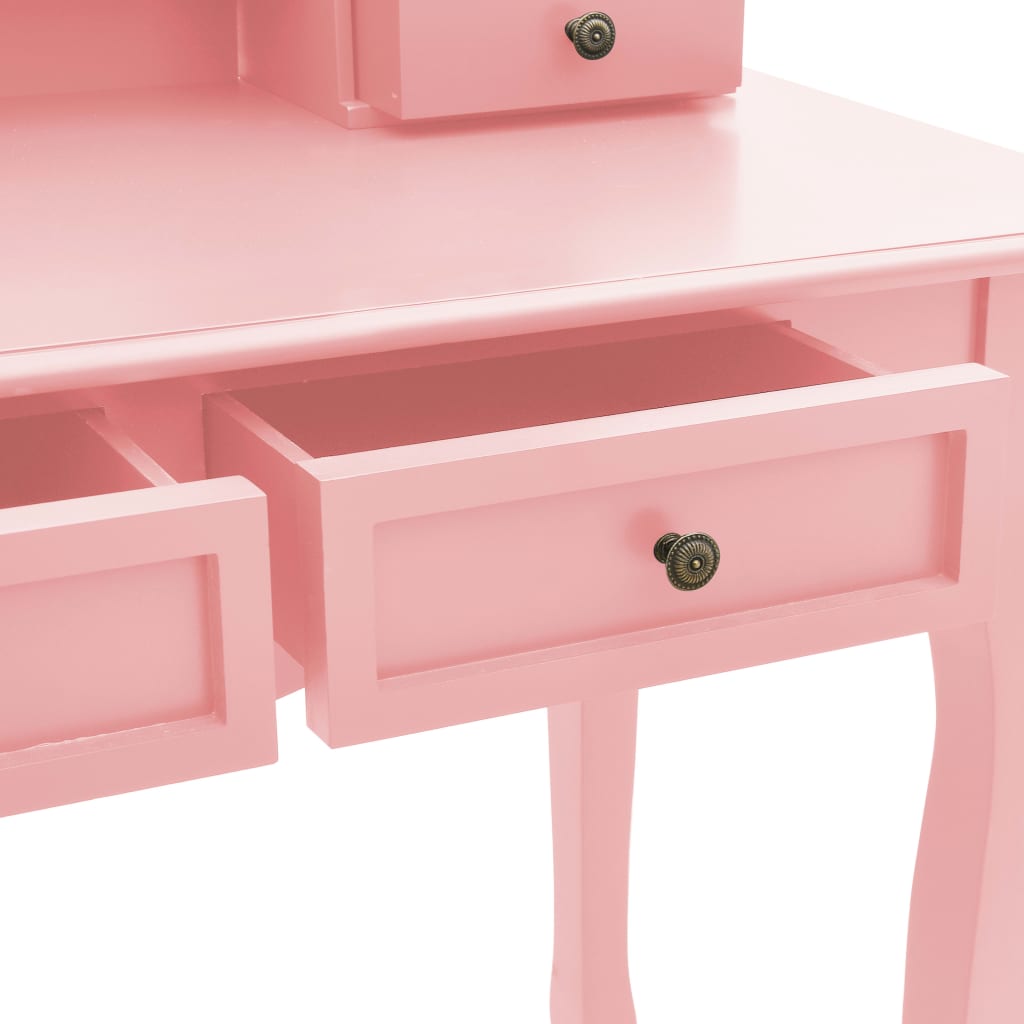Kaptafelset met kruk 100x40x146 cm paulowniahout roze is nu te koop bij PeponiXL, paradijselijk wonen!