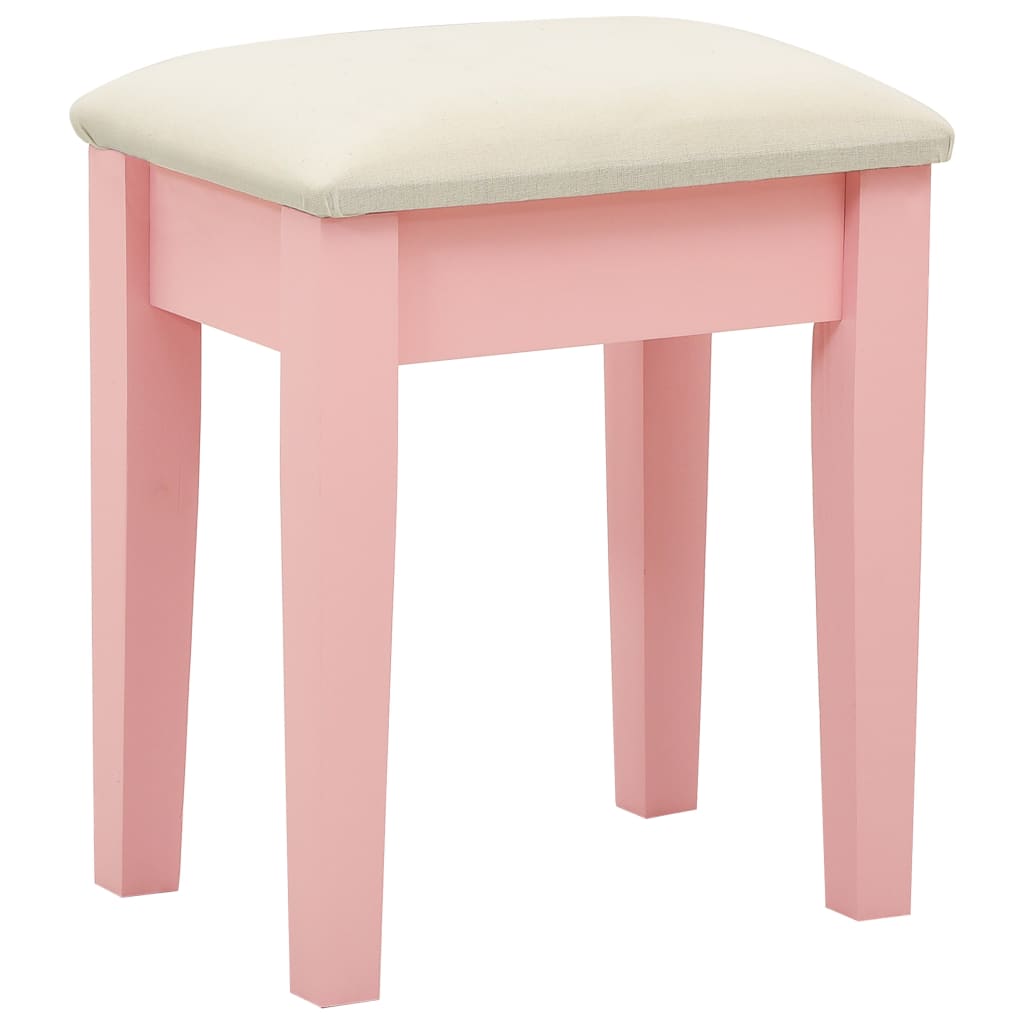 Kaptafel met kruk 65x36x128 cm paulowniahout MDF roze is nu te koop bij PeponiXL, paradijselijk wonen!