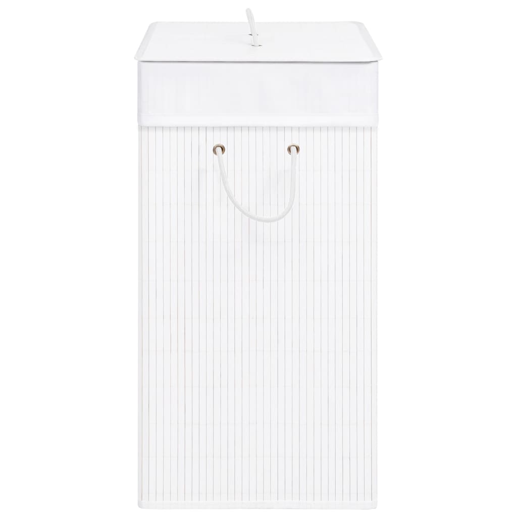 Wasmand met 1 vak 83 L bamboe wit is nu te koop bij PeponiXL, paradijselijk wonen!