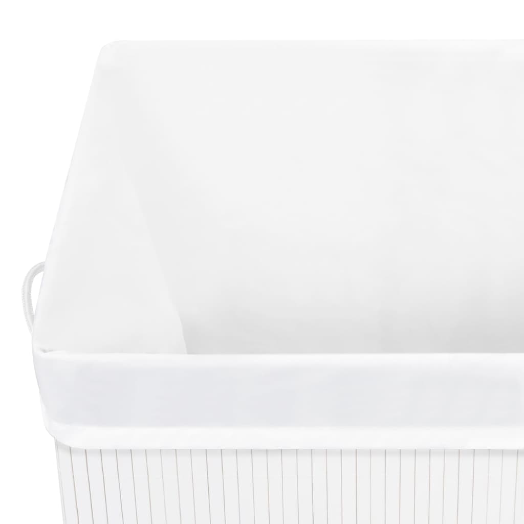 Wasmand met 1 vak 83 L bamboe wit is nu te koop bij PeponiXL, paradijselijk wonen!