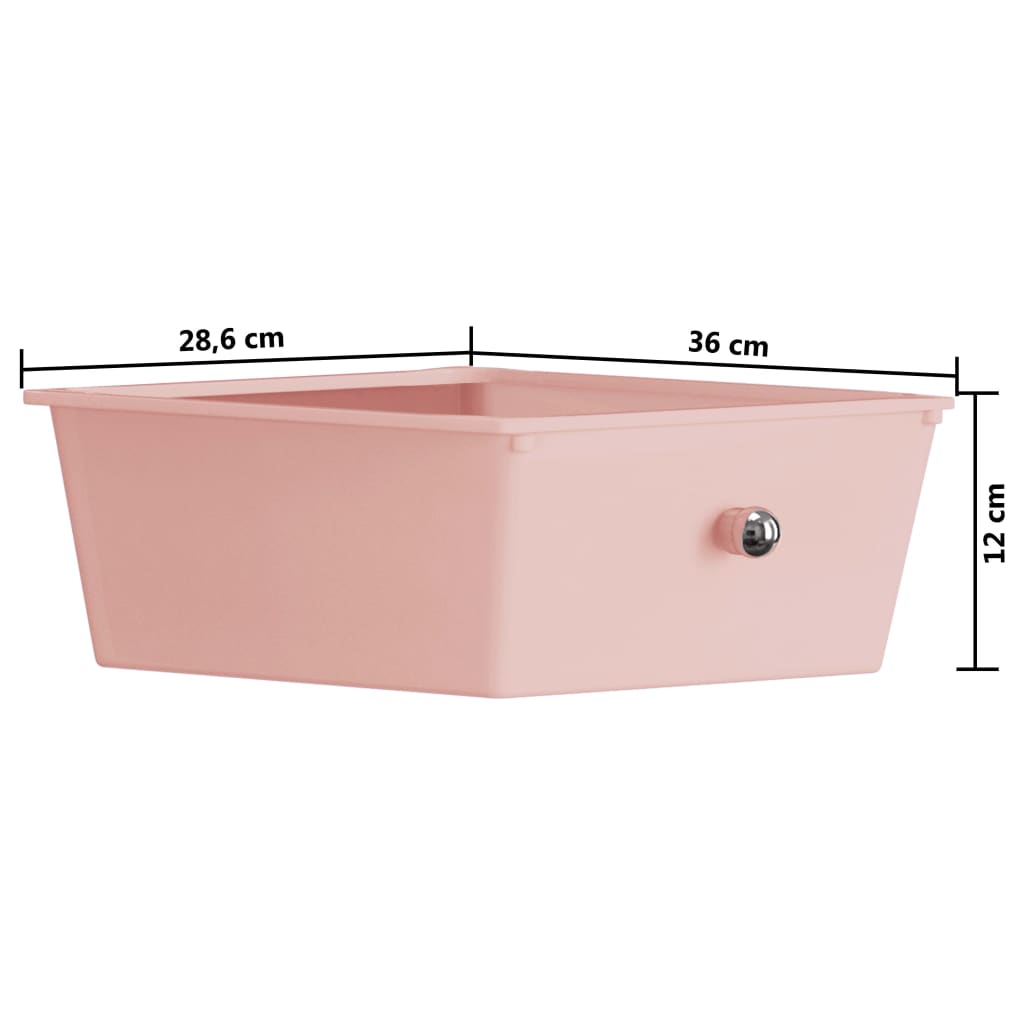 Opbergtrolley met 4 lades mobiel kunststof roze is nu te koop bij PeponiXL, paradijselijk wonen!