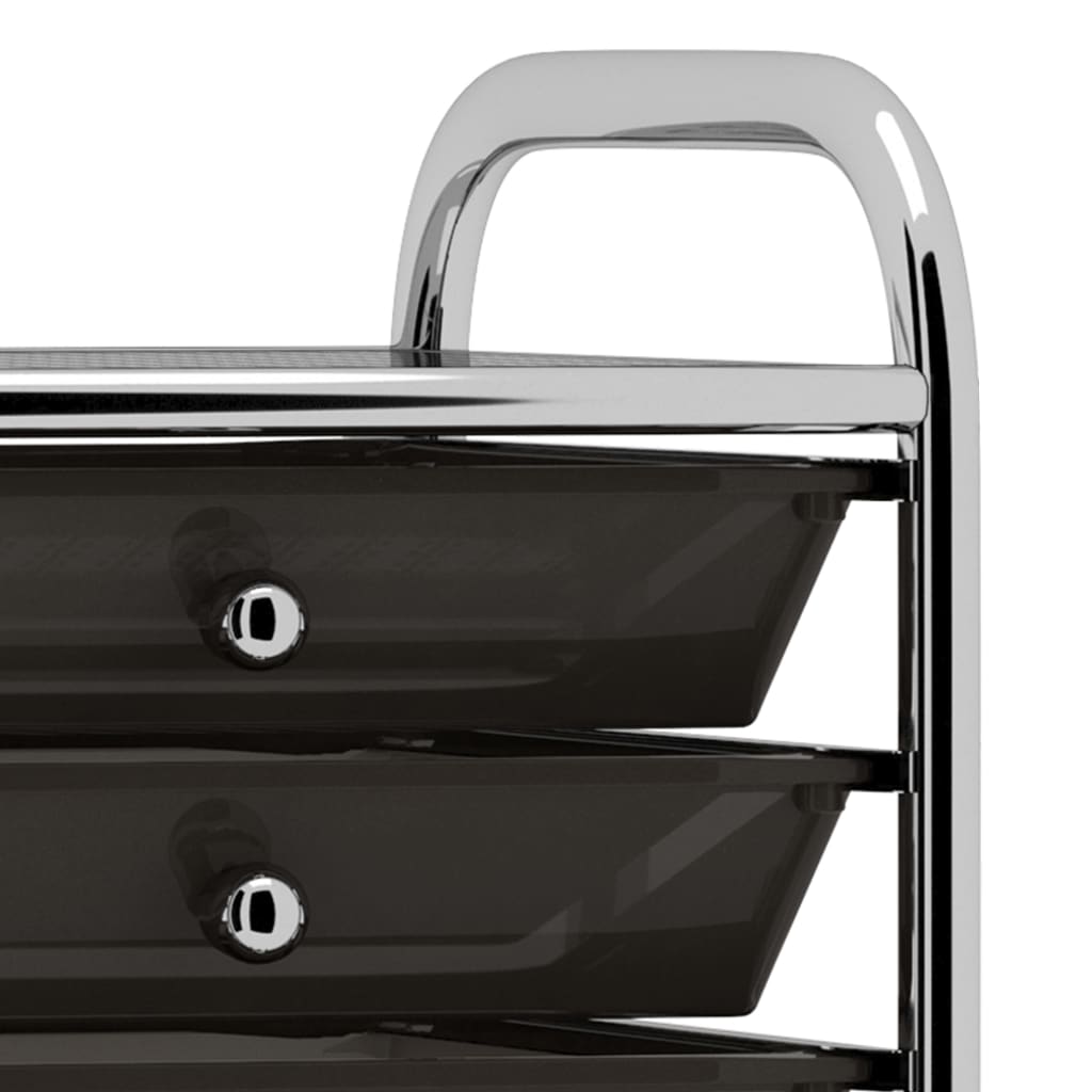 Opbergtrolley met 10 lades mobiel kunststof zwart is nu te koop bij PeponiXL, paradijselijk wonen!