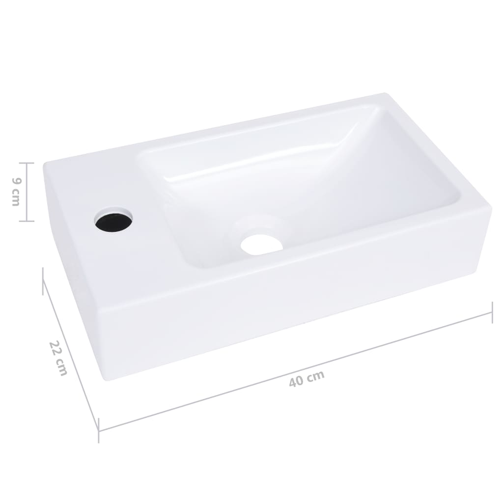 Wastafel 400x220x90 mm SMC wit is nu te koop bij PeponiXL, paradijselijk wonen!