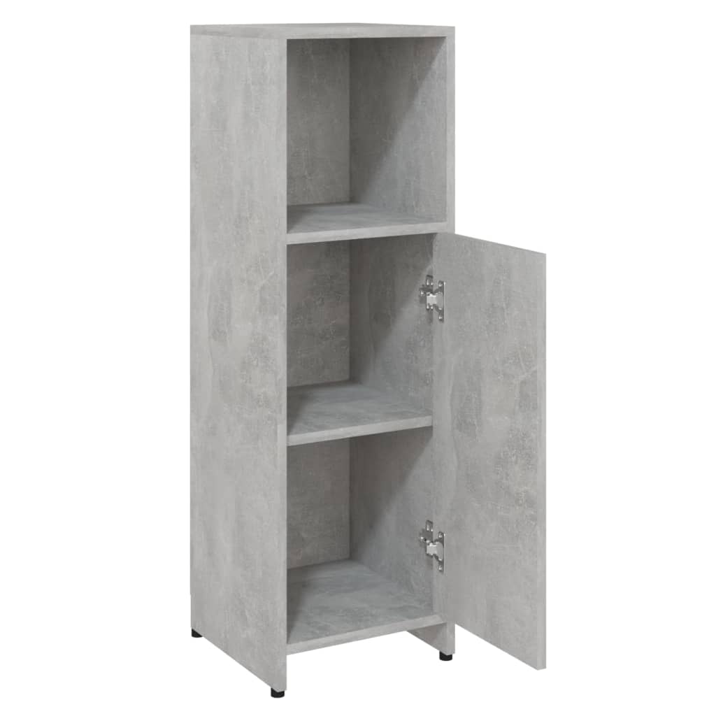 Badkamerkast 30x30x95 cm bewerkt hout betongrijs is nu te koop bij PeponiXL, paradijselijk wonen!