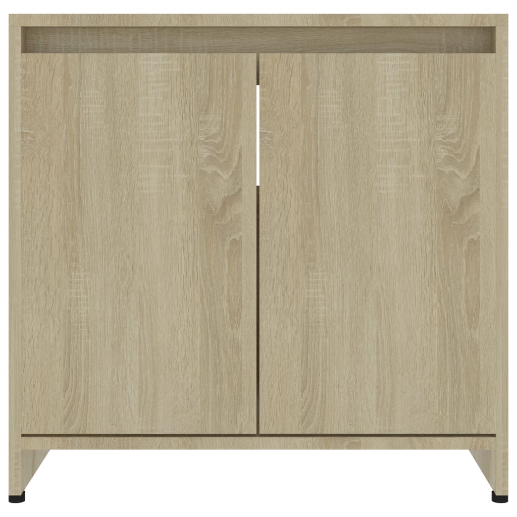 Badkamerkast 60x33x61 cm bewerkt hout sonoma eikenkleurig is nu te koop bij PeponiXL, paradijselijk wonen!