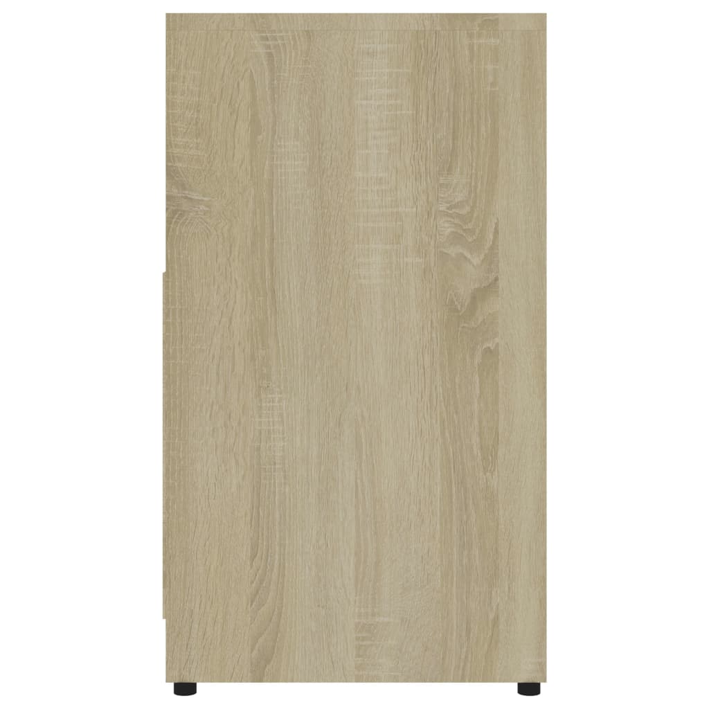 Badkamerkast 60x33x61 cm bewerkt hout sonoma eikenkleurig is nu te koop bij PeponiXL, paradijselijk wonen!