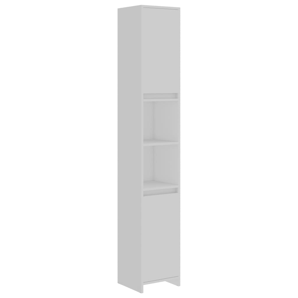 Badkamerkast 30x30x183,5 cm bewerkt hout wit is nu te koop bij PeponiXL, paradijselijk wonen!