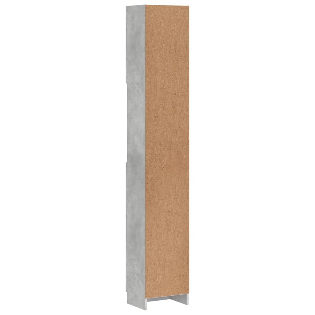 Badkamerkast 32x25,5x190 cm bewerkt hout betongrijs is nu te koop bij PeponiXL, paradijselijk wonen!