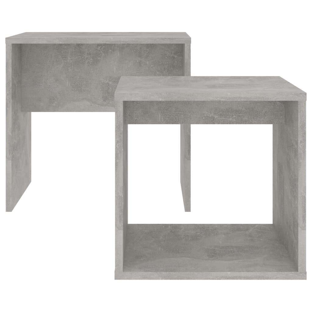 Salontafelset 48x30x45 cm bewerkt hout betongrijs is nu te koop bij PeponiXL, paradijselijk wonen!