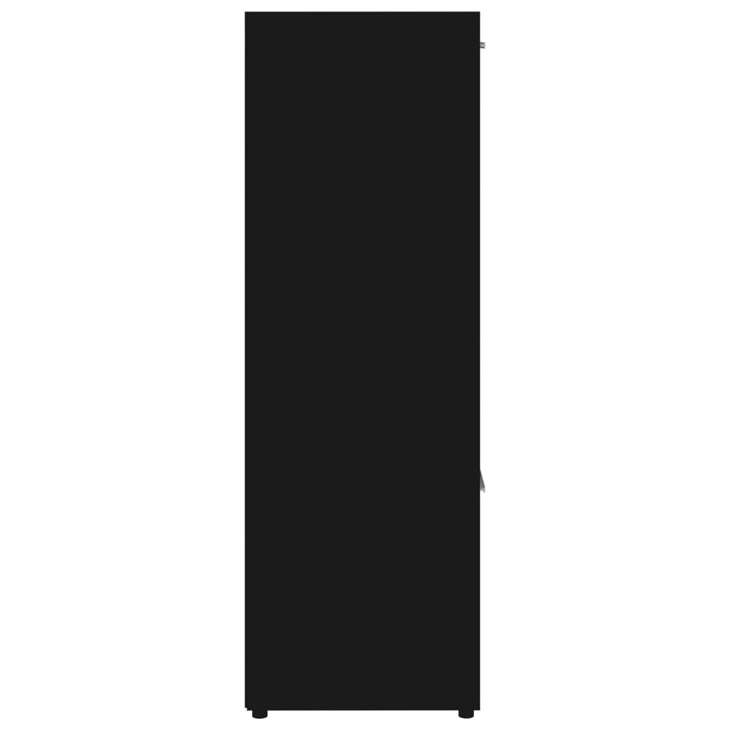 Boekenkast 90x30x90 cm bewerkt hout zwart is nu te koop bij PeponiXL, paradijselijk wonen!