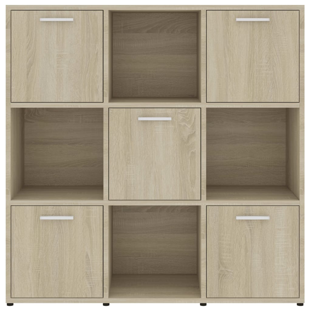Boekenkast 90x30x90 cm bewerkt hout sonoma eikenkleurig is nu te koop bij PeponiXL, paradijselijk wonen!