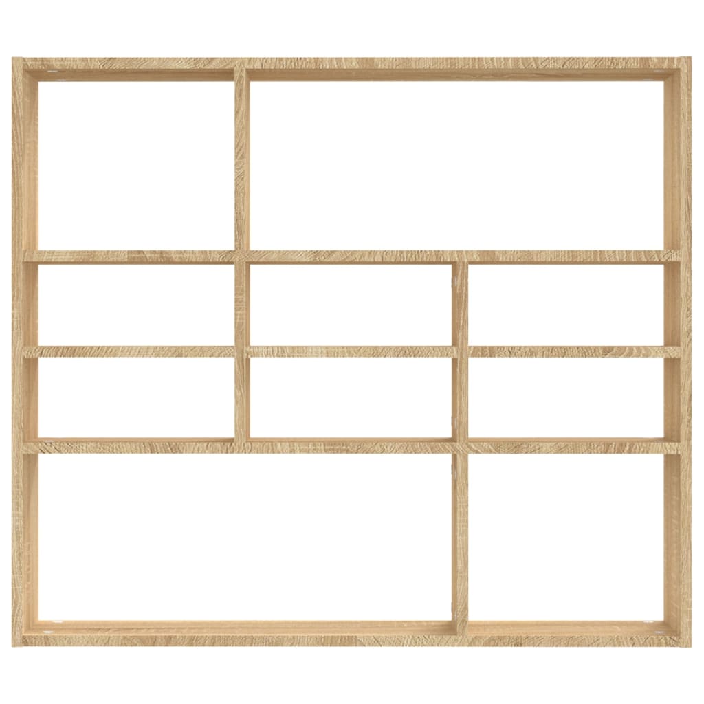Wandschap 90x16x78 cm bewerkt hout sonoma eikenkleurig is nu te koop bij PeponiXL, paradijselijk wonen!