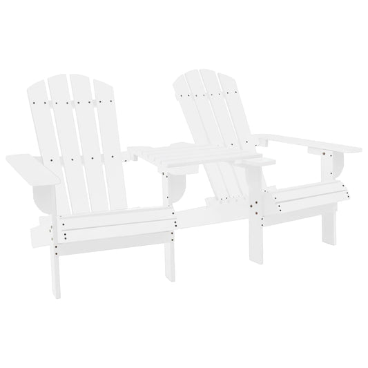 Tuinstoelen Adirondack met tafeltje massief vurenhout wit is nu te koop bij PeponiXL, paradijselijk wonen!