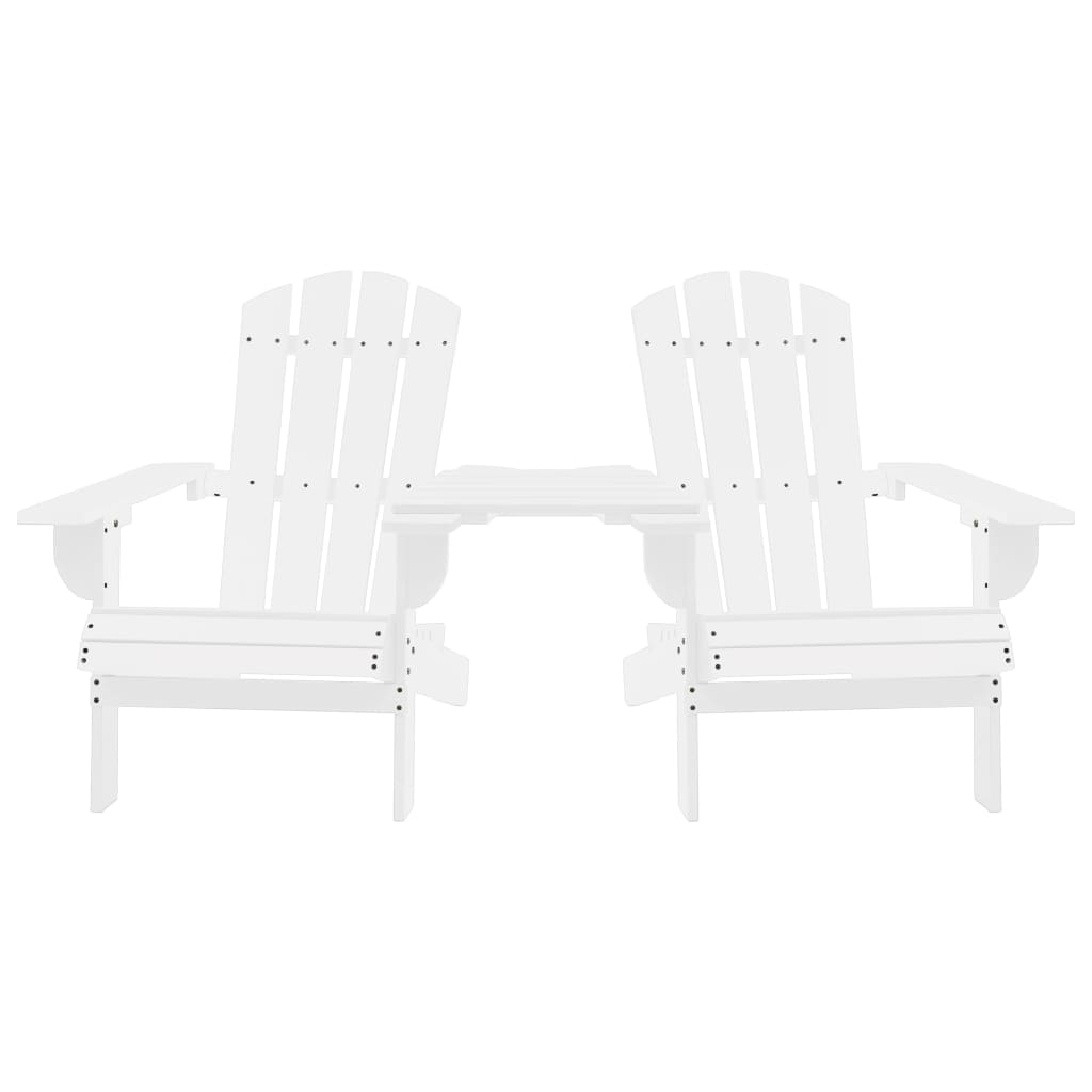 Tuinstoelen Adirondack met tafeltje massief vurenhout wit is nu te koop bij PeponiXL, paradijselijk wonen!
