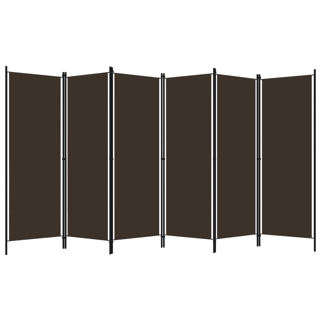 Kamerscherm met 6 panelen 300x180 cm bruin is nu te koop bij PeponiXL, paradijselijk wonen!