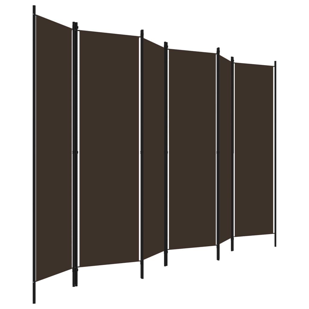 Kamerscherm met 6 panelen 300x180 cm bruin is nu te koop bij PeponiXL, paradijselijk wonen!
