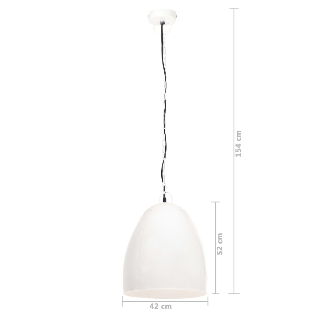 Hanglamp industrieel rond 25 W E27 42 cm wit is nu te koop bij PeponiXL, paradijselijk wonen!
