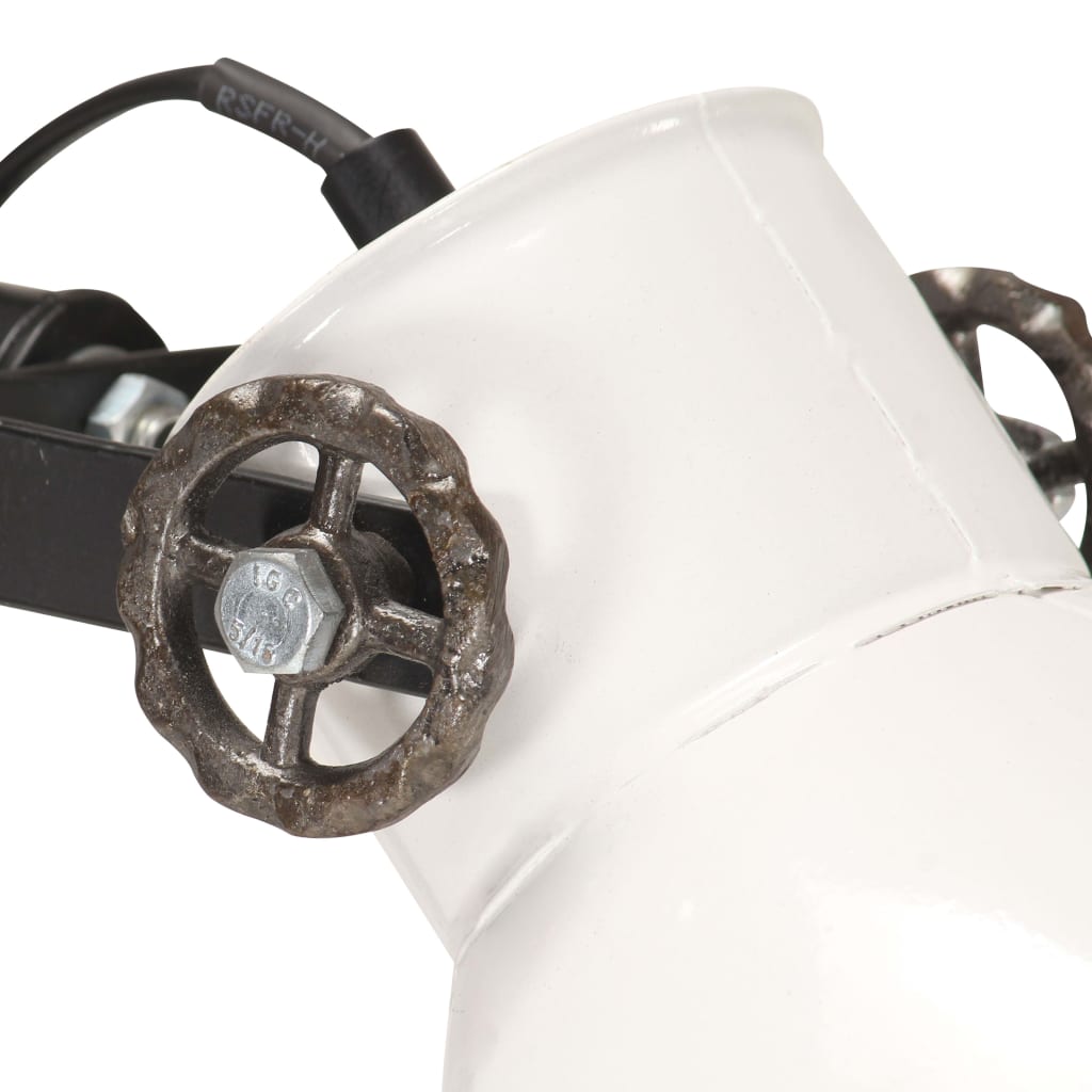 Vloerlamp met 2 lampenkappen E27 gietijzer wit is nu te koop bij PeponiXL, paradijselijk wonen!