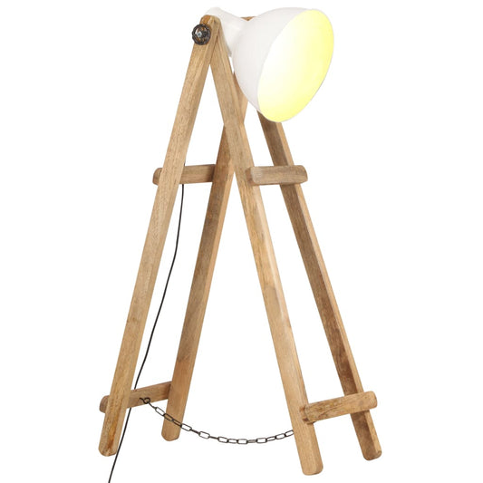 Vloerlamp E27 massief mangohout wit is nu te koop bij PeponiXL, paradijselijk wonen!