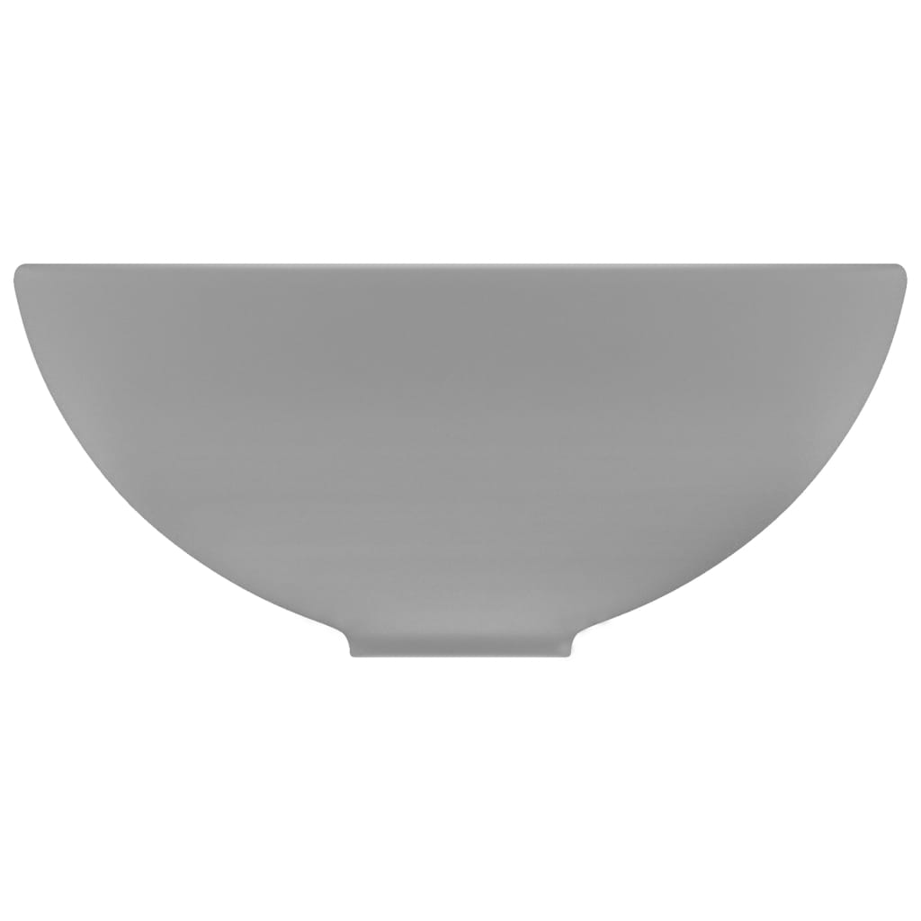 Wastafel rond 32,5x14 cm keramiek mat lichtgrijs is nu te koop bij PeponiXL, paradijselijk wonen!