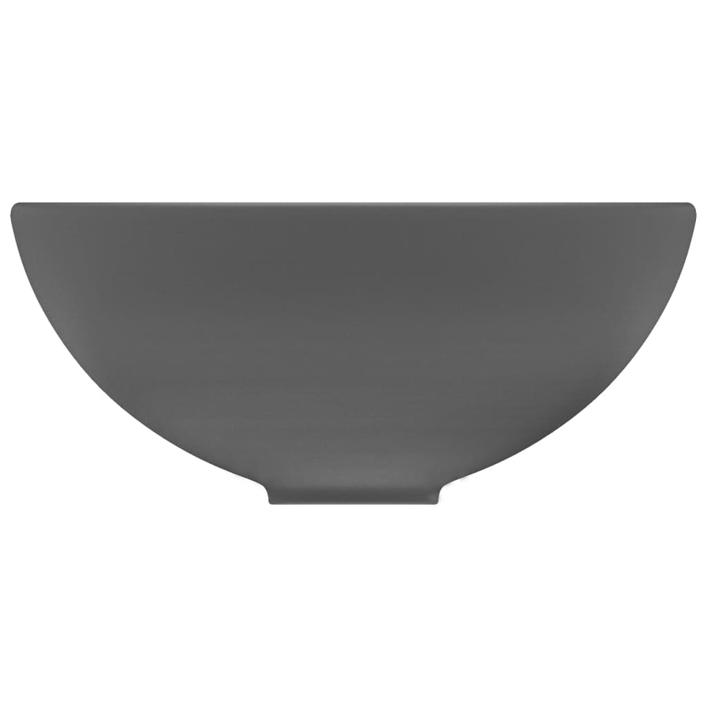 Wastafel rond 32,5x14 cm keramiek mat donkergrijs is nu te koop bij PeponiXL, paradijselijk wonen!