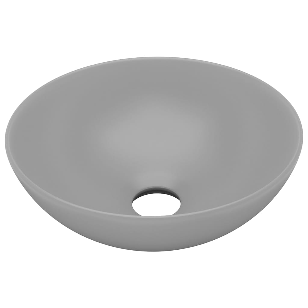Wastafel rond keramiek lichtgrijs is nu te koop bij PeponiXL, paradijselijk wonen!