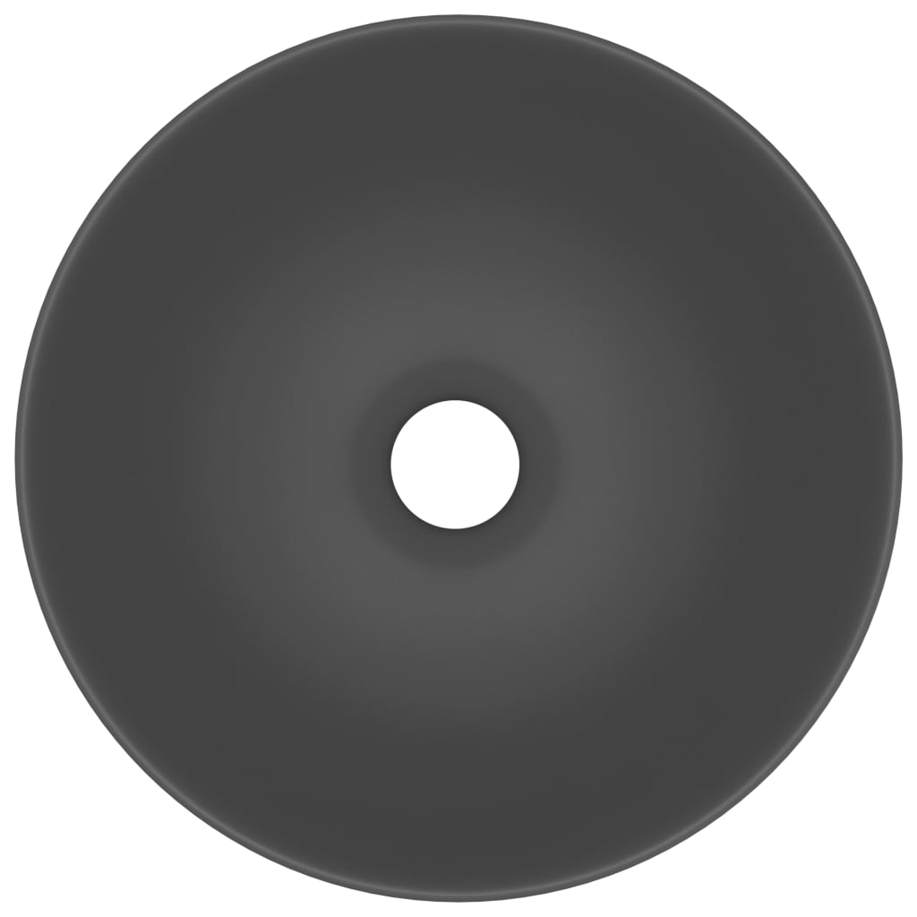 Wastafel rond keramiek donkergrijs is nu te koop bij PeponiXL, paradijselijk wonen!