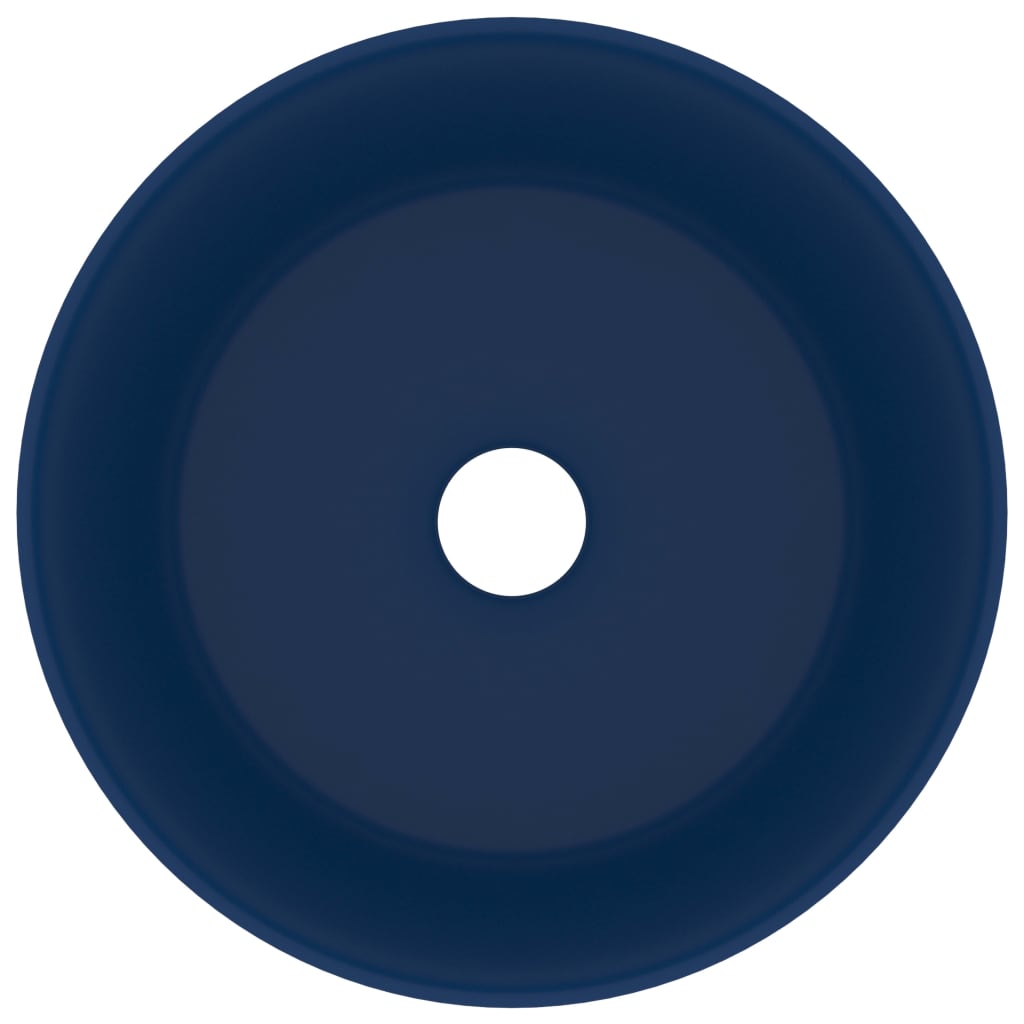 Wastafel rond 40x15 cm keramiek mat donkerblauw is nu te koop bij PeponiXL, paradijselijk wonen!
