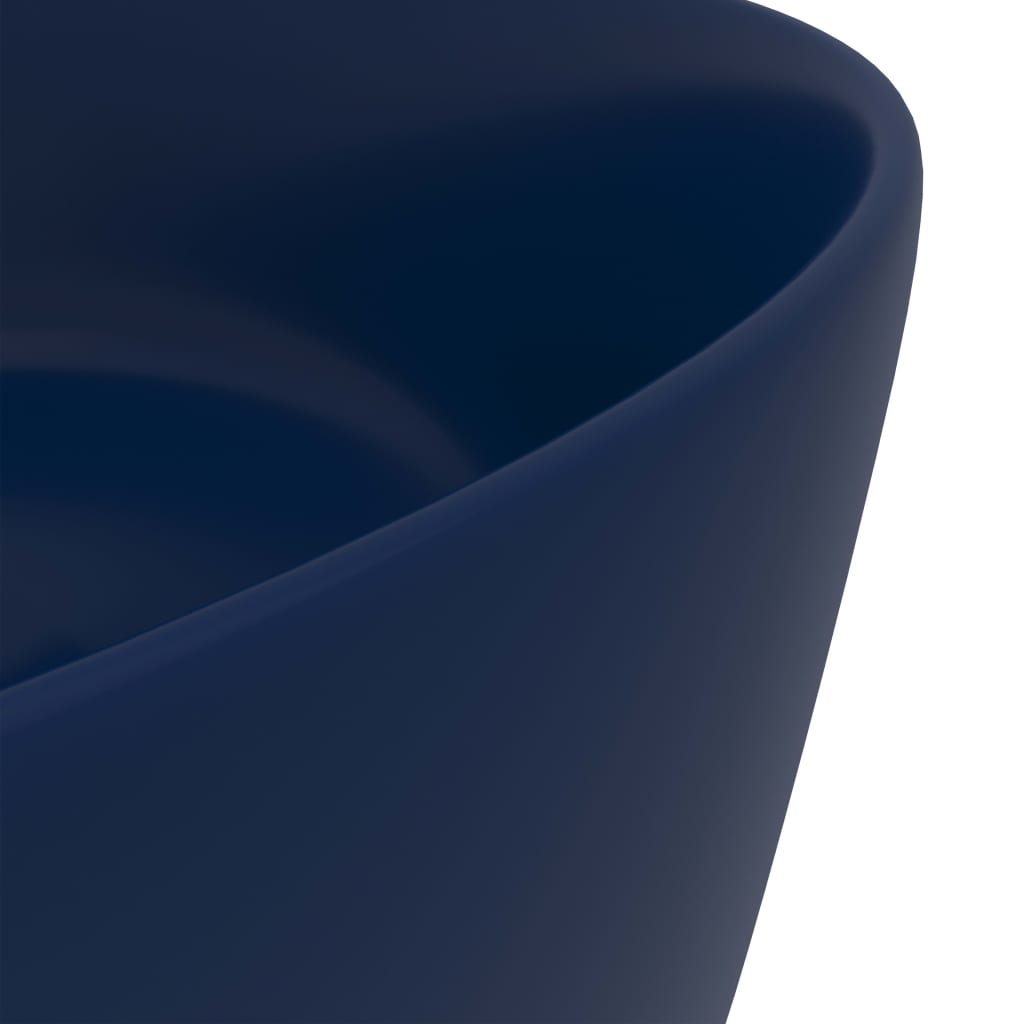 Wastafel rond 40x15 cm keramiek mat donkerblauw is nu te koop bij PeponiXL, paradijselijk wonen!