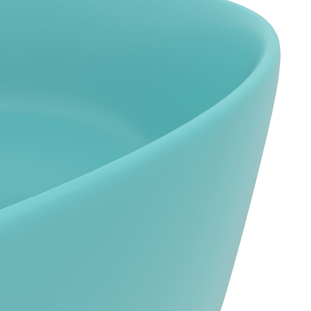 Wastafel rond 40x15 cm keramiek mat lichtgroen is nu te koop bij PeponiXL, paradijselijk wonen!