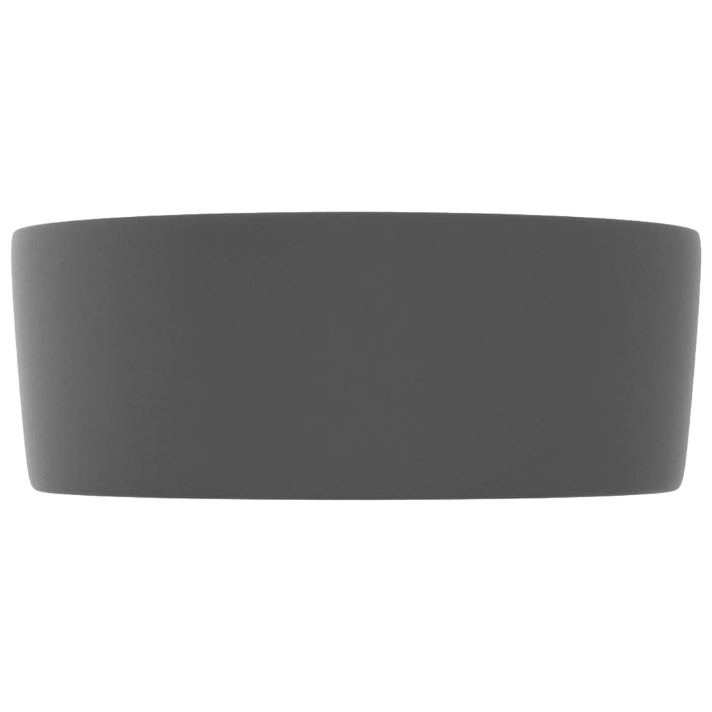 Wastafel rond 40x15 cm keramiek mat donkergrijs is nu te koop bij PeponiXL, paradijselijk wonen!