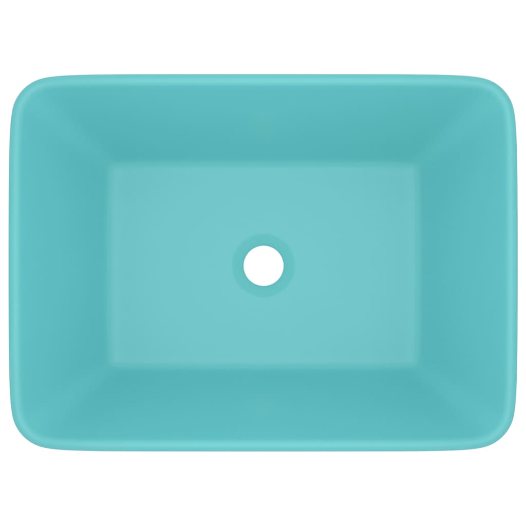 Wastafel 41x30x12 cm keramiek mat lichtgroen is nu te koop bij PeponiXL, paradijselijk wonen!