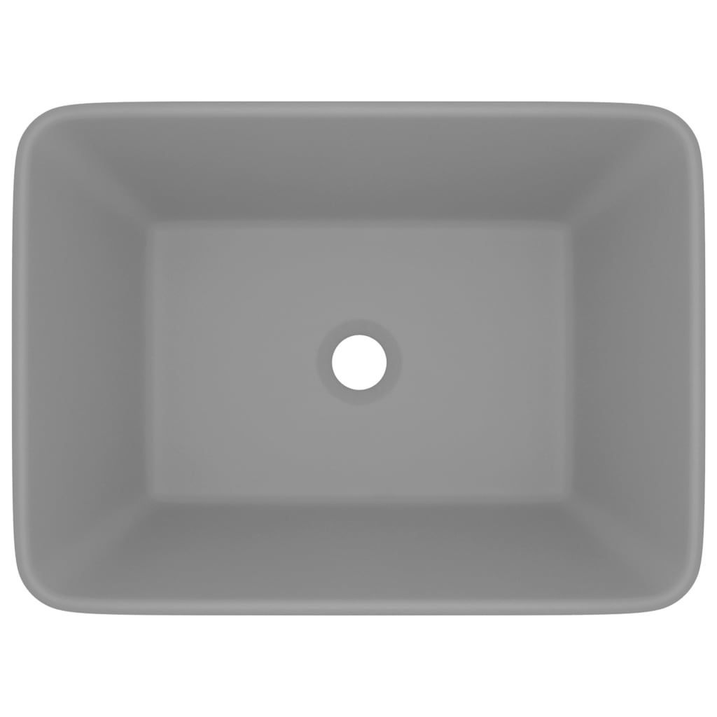 Wastafel 41x30x12 cm keramiek mat lichtgrijs is nu te koop bij PeponiXL, paradijselijk wonen!