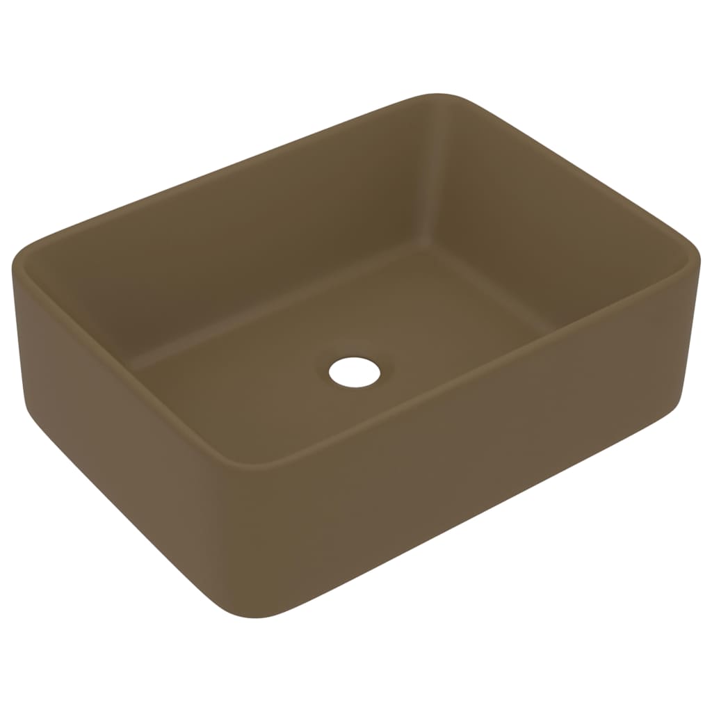 Wastafel 41x30x12 cm keramiek matcrème is nu te koop bij PeponiXL, paradijselijk wonen!