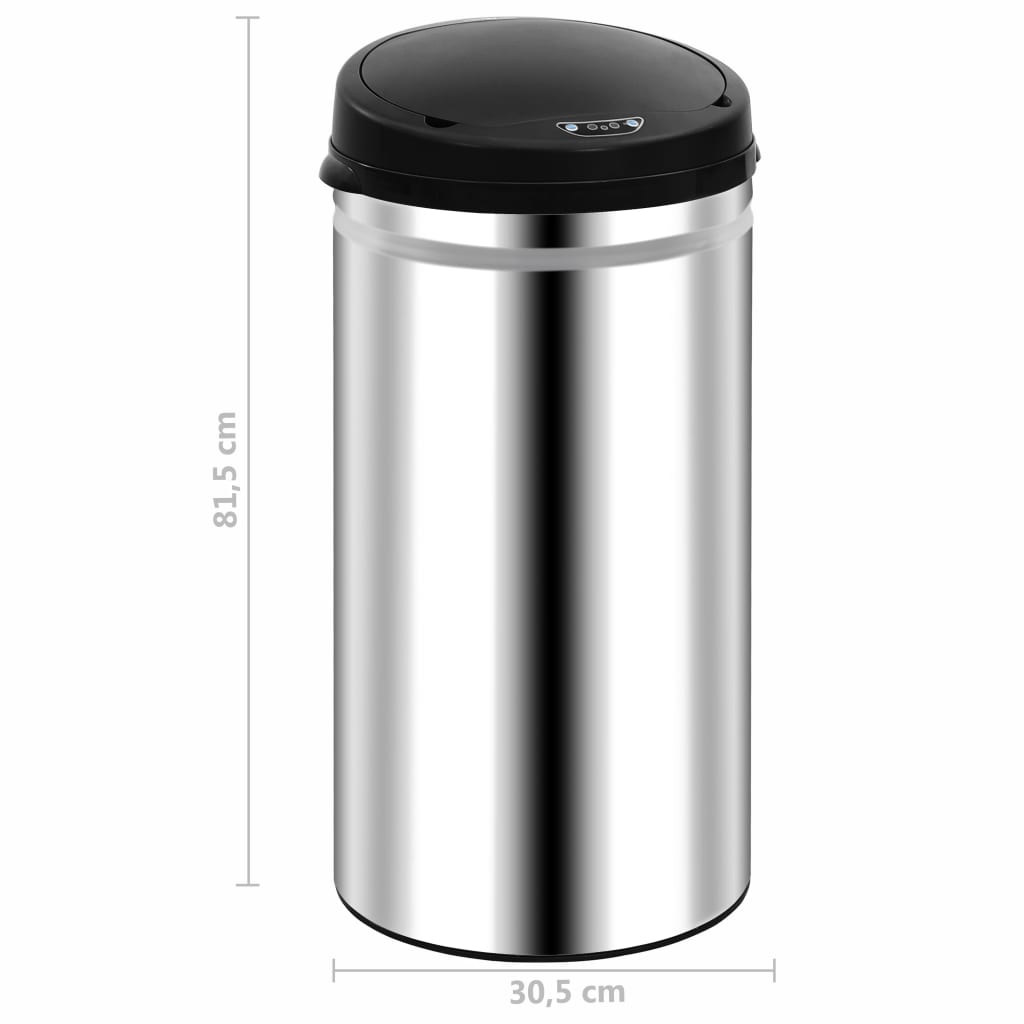 Prullenbak met automatische sensor 50 L roestvrij staal is nu te koop bij PeponiXL, paradijselijk wonen!