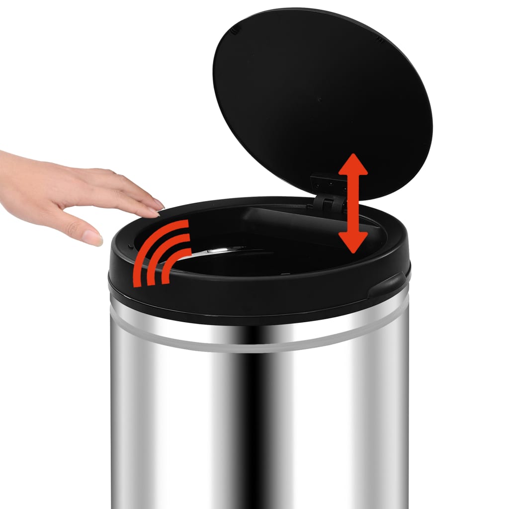 Prullenbak met automatische sensor 70 L roestvrij staal is nu te koop bij PeponiXL, paradijselijk wonen!