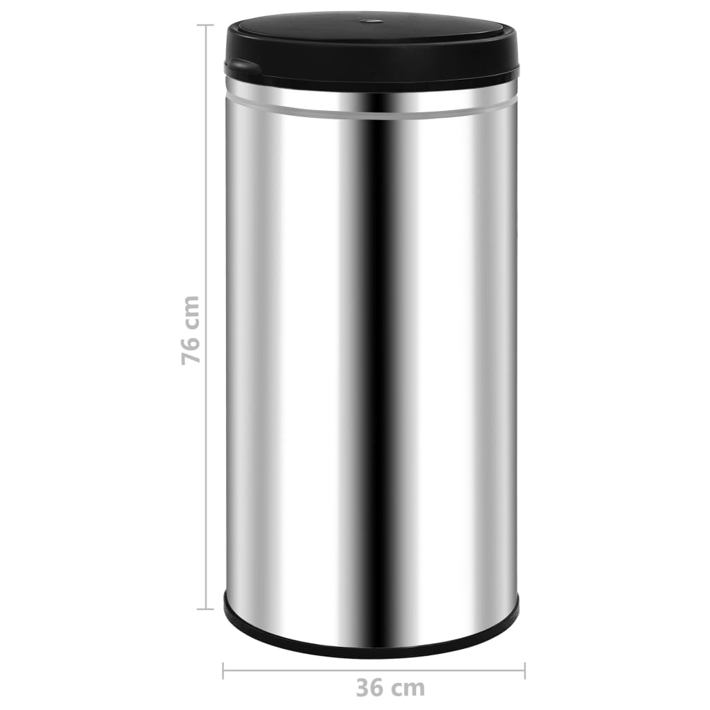 Prullenbak met automatische sensor 70 L roestvrij staal is nu te koop bij PeponiXL, paradijselijk wonen!