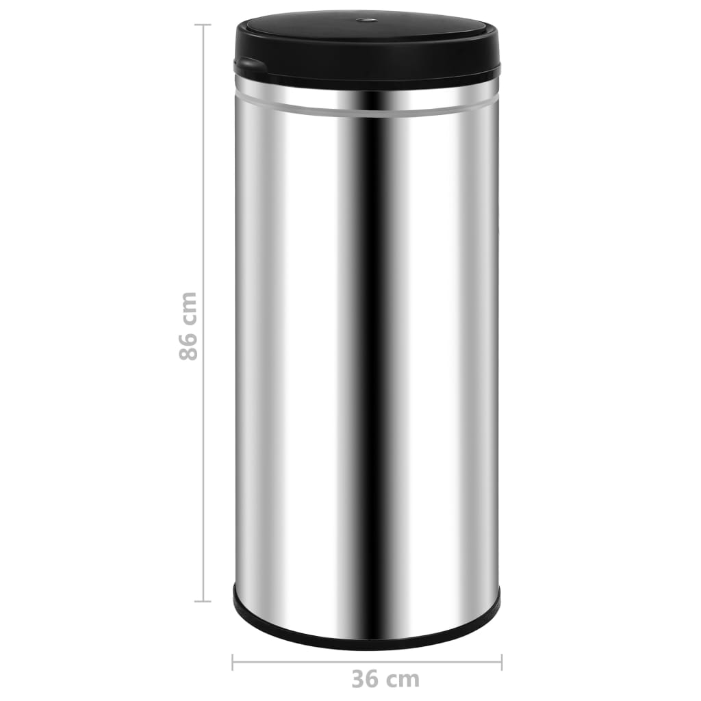Prullenbak met automatische sensor 80 L roestvrij staal is nu te koop bij PeponiXL, paradijselijk wonen!
