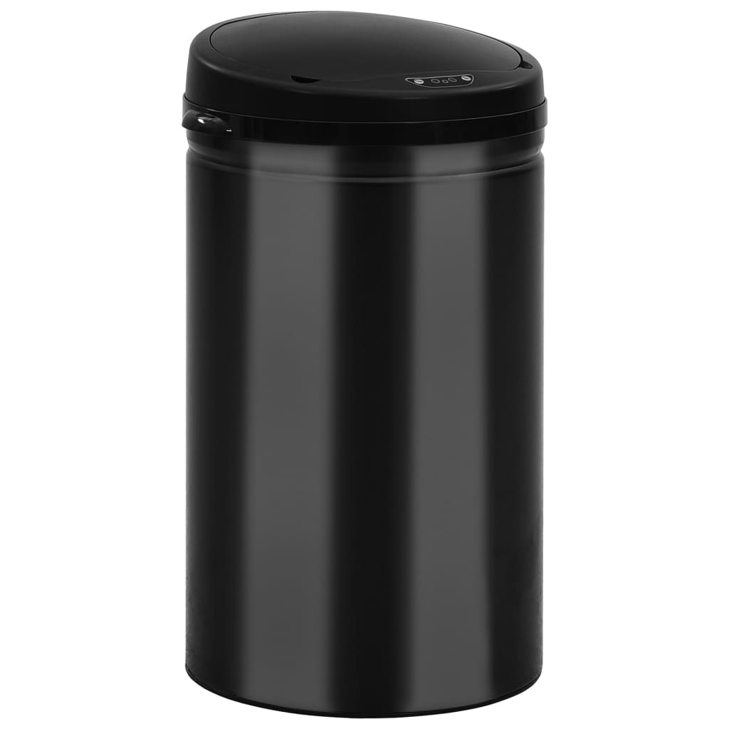 Prullenbak met automatische sensor 40 L koolstofstaal zwart is nu te koop bij PeponiXL, paradijselijk wonen!