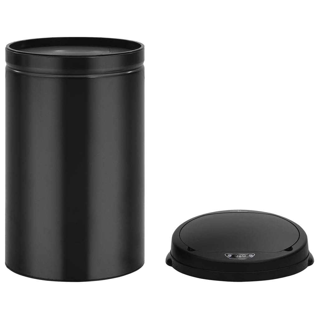 Prullenbak met automatische sensor 40 L koolstofstaal zwart is nu te koop bij PeponiXL, paradijselijk wonen!