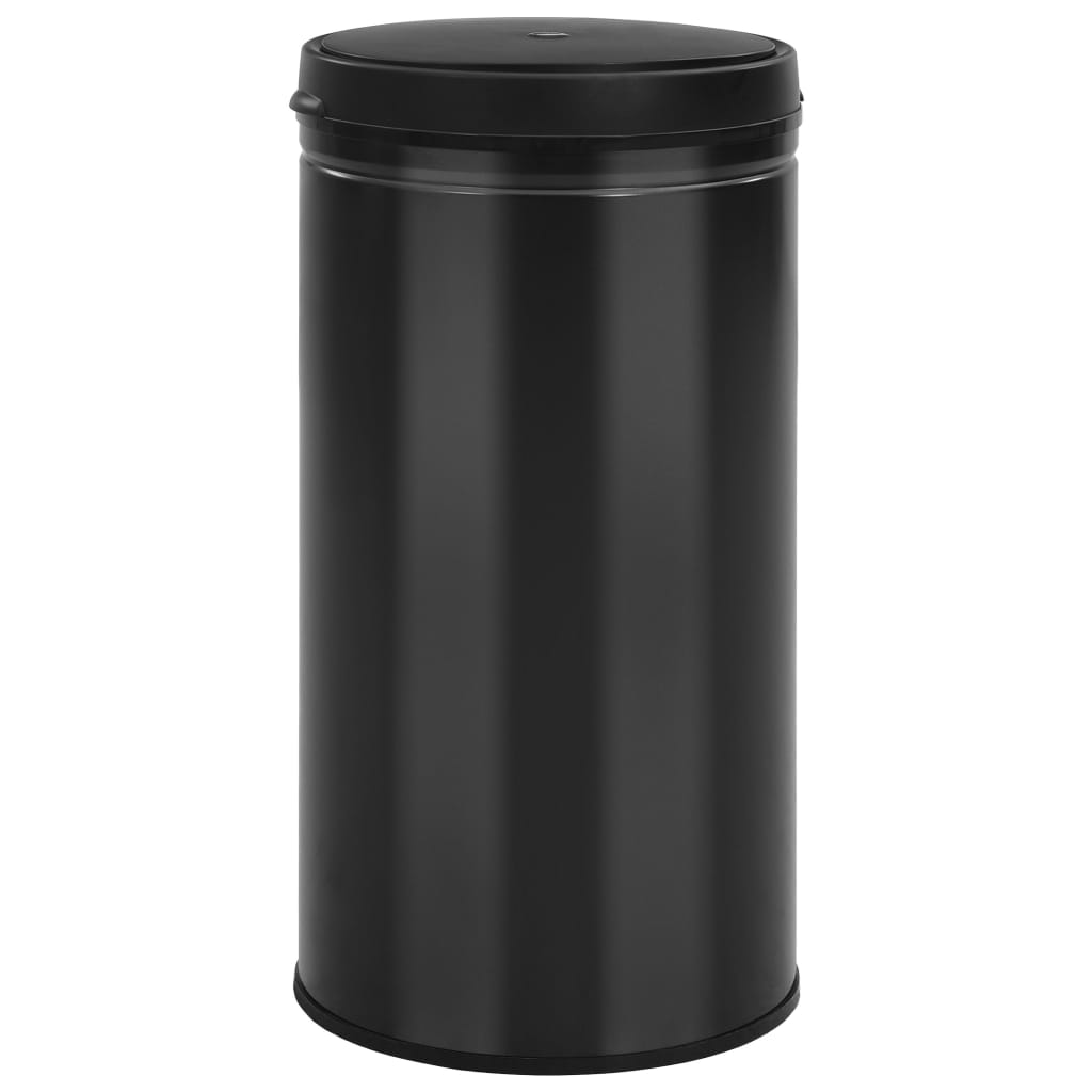 Prullenbak met automatische sensor 60 L koolstofstaal zwart is nu te koop bij PeponiXL, paradijselijk wonen!