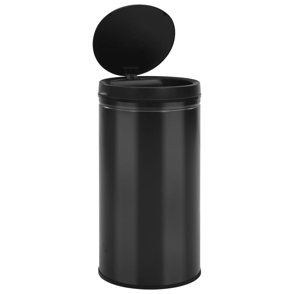 Prullenbak met automatische sensor 60 L koolstofstaal zwart is nu te koop bij PeponiXL, paradijselijk wonen!