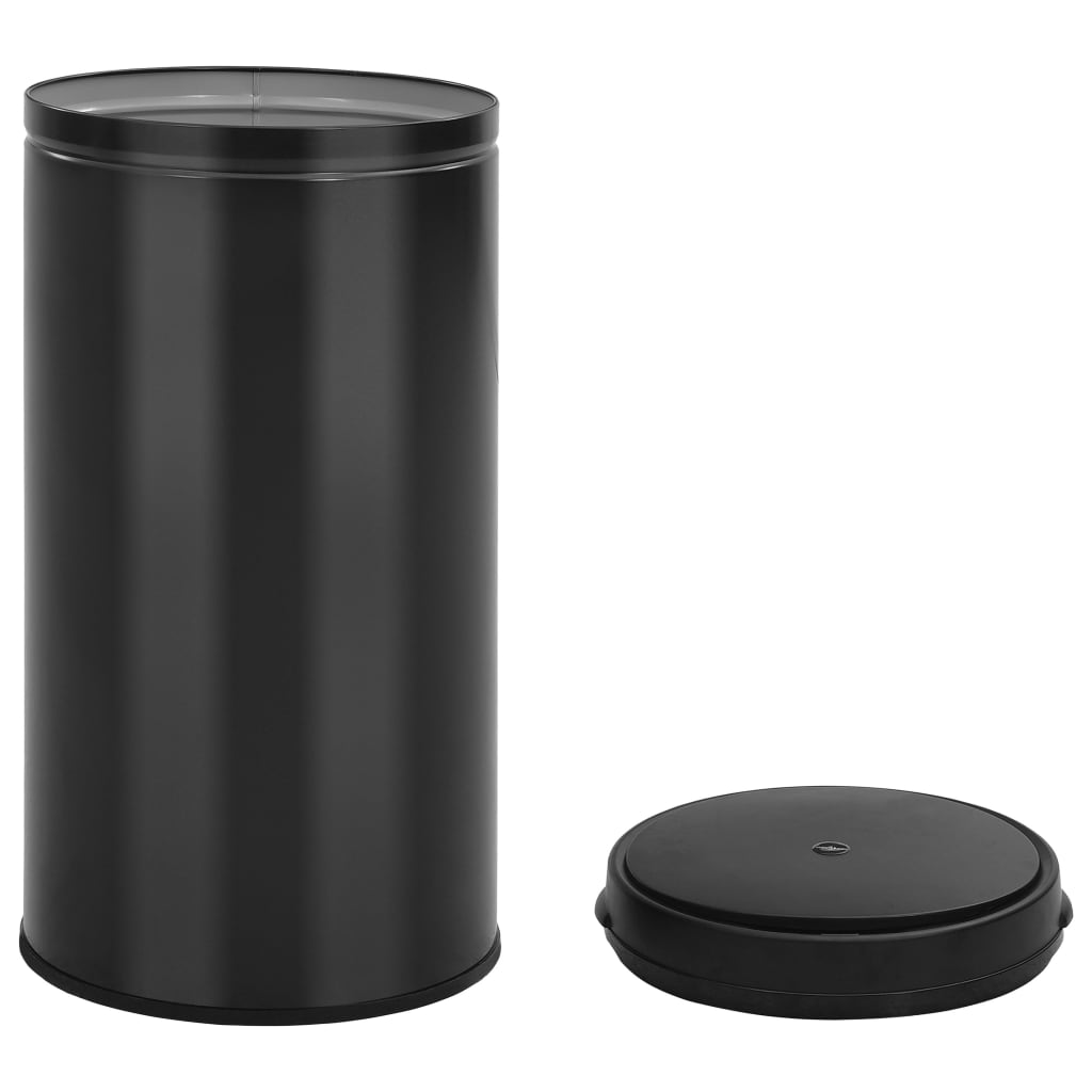 Prullenbak met automatische sensor 60 L koolstofstaal zwart is nu te koop bij PeponiXL, paradijselijk wonen!