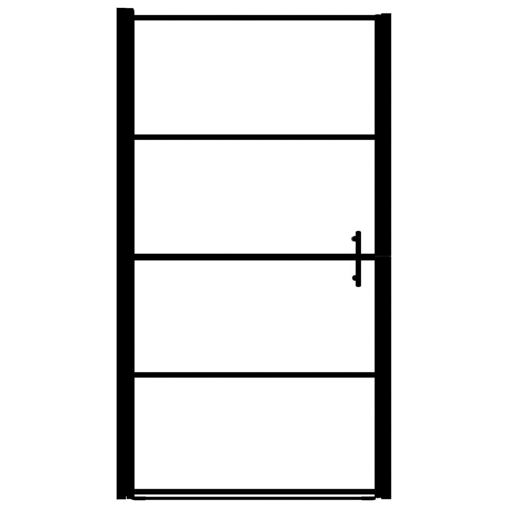 Douchedeur mat 100x178 cm gehard glas zwart is nu te koop bij PeponiXL, paradijselijk wonen!