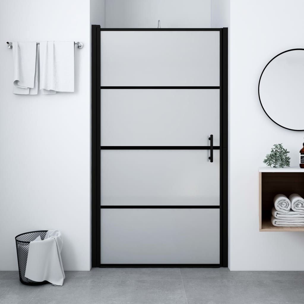Douchedeur mat 100x178 cm gehard glas zwart is nu te koop bij PeponiXL, paradijselijk wonen!