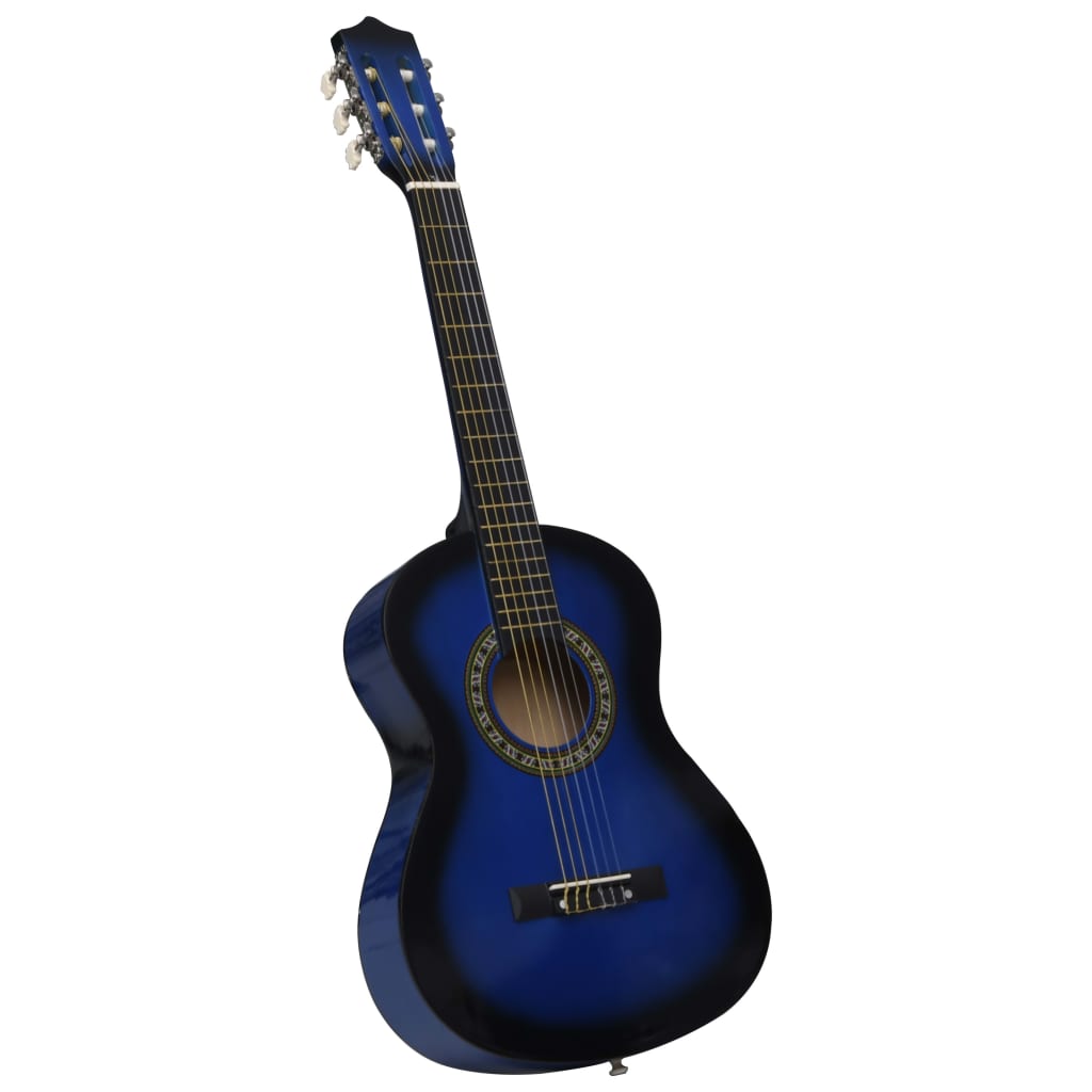 Gitaar klassiek beginner kinderen met tas 1/2 34" blauw is nu te koop bij PeponiXL, paradijselijk wonen!