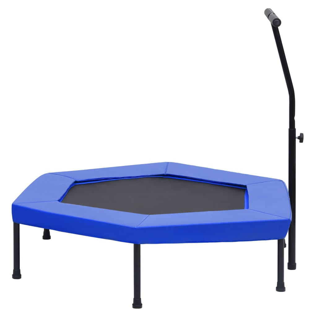 Fitnesstrampoline met handgreep veiligheidsmat zeshoekig 122 cm is nu te koop bij PeponiXL, paradijselijk wonen!