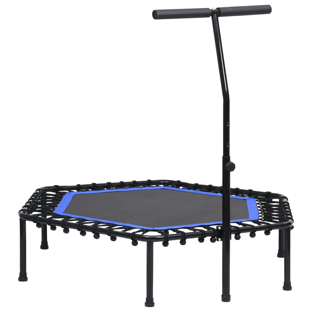 Fitnesstrampoline met handgreep veiligheidsmat zeshoekig 122 cm is nu te koop bij PeponiXL, paradijselijk wonen!